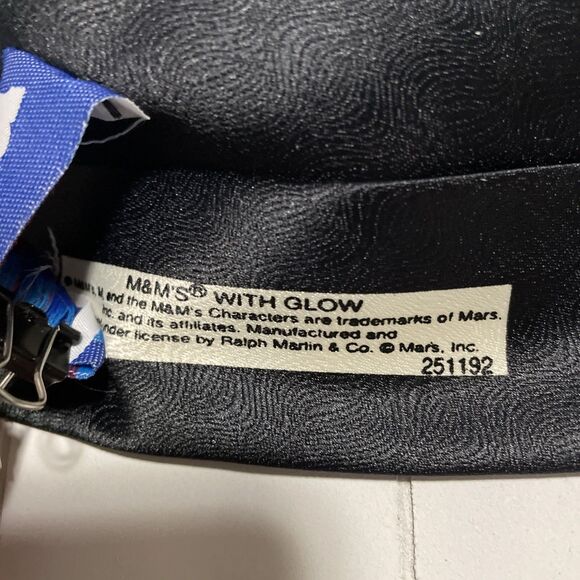 Vintage Mars M&M's With Glow Chocolate Candy Pieces Black Neck Tie 4" X 57" - Picture 5 of 6